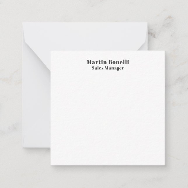 Classical Professional Own Name Information Simple Card (Front)