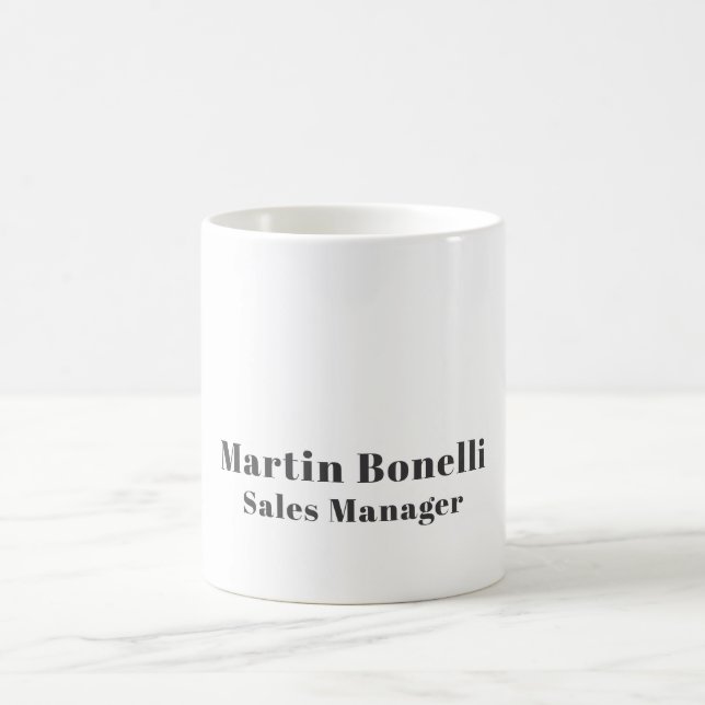 Classical Professional Own Name Information Simple Coffee Mug (Center)