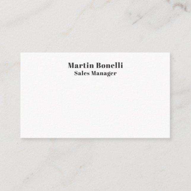 Classical Professional Own Name Information Simple Enclosure Card (Front)