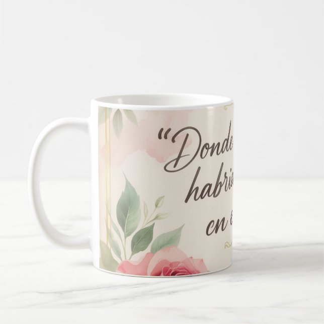 Classical purity: White pottery coat Coffee Mug (Left)