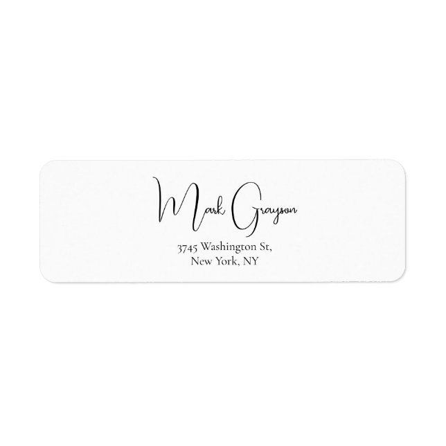 Classical Retro Stylish Handwritten Plain Elegant (Front)
