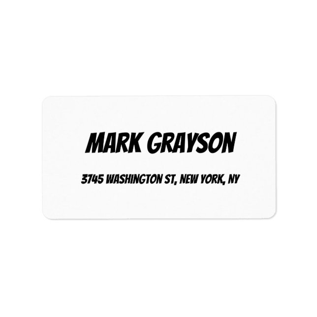 Classical Retro Stylish Plain Elegant Label (Front)