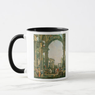 Classical ruins, 18th century mug