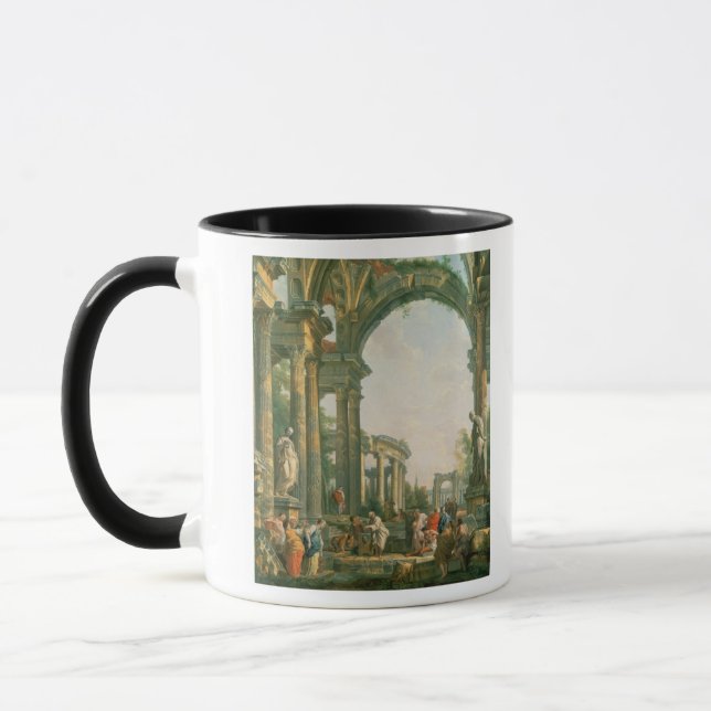 Classical ruins, 18th century mug (Left)