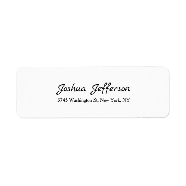 Classical Script Creative Plain Black & White (Front)