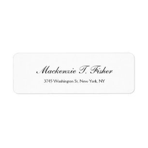 Classical Script Elegant Plain Simple White
