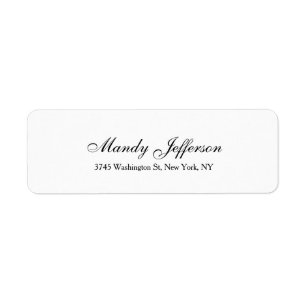 Classical Style Script Creative Plain Black White