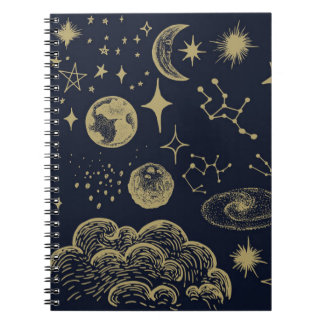 Classical style Sun&Moon&Star Divination Astrology Notebook