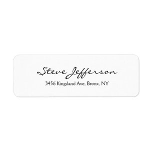 Classical Stylish Elegant Script Plain Black White