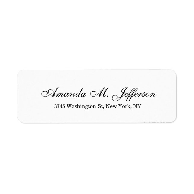 Classical Stylish Script Elegant Black White (Front)