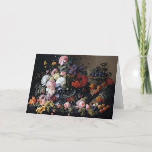 Classical Vintage Flower Art Painting Card