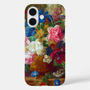 Classical Vintage Flowers Art Painting iPhone 16 Case
