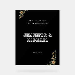 Classical Vintage Wedding Welcome  Acrylic Sign