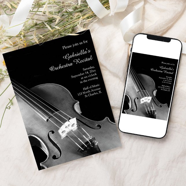 Classical Violin Orchestra Recital Invitation (Creator Uploaded)