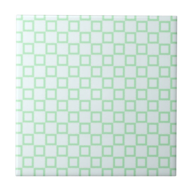 Classical white and mint green Tile (Front)
