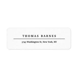 Classical White Minimalist Plain Elegant