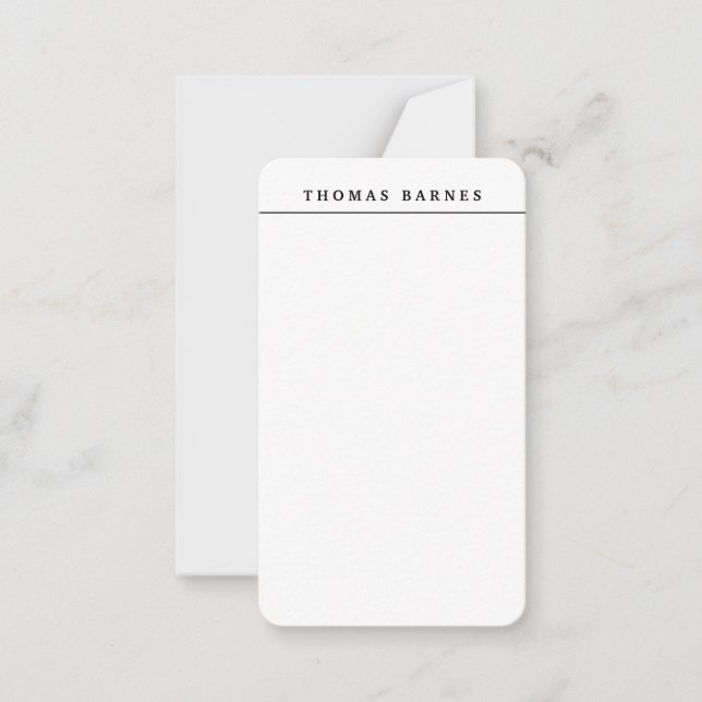 Classical White Minimalist Plain Elegant Card (Front)