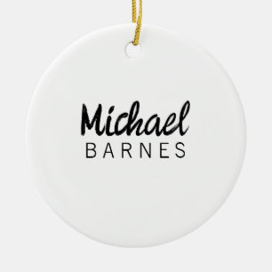 Classical White Minimalist Plain Elegant Ceramic Ornament