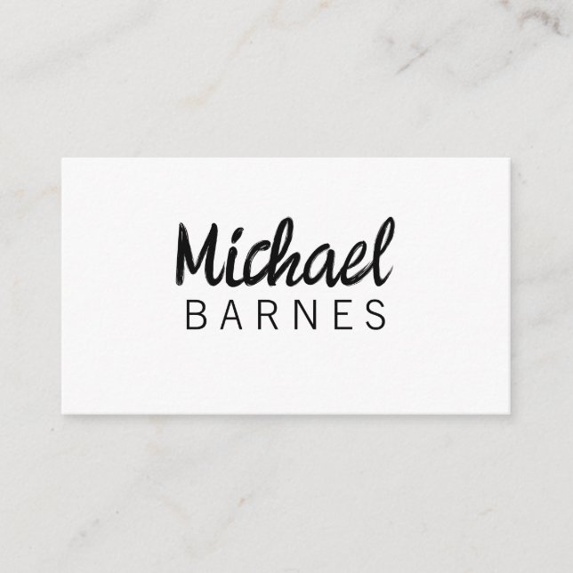Classical White Minimalist Plain Elegant Enclosure Card (Front)