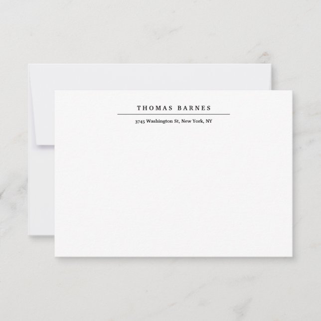 Classical White Minimalist Plain Elegant RSVP Card (Front)