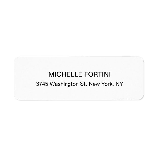 Classical White Minimalist Plain Elegant Simple  (Front)