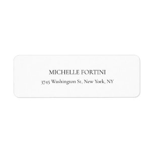 Classical White Minimalist Plain Elegant Simple