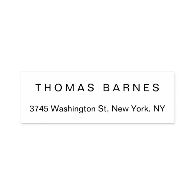 Classical White Minimalist Plain Elegant Simple Self-inking Stamp (Design)