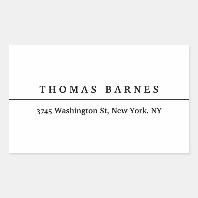 Classical White Minimalist Plain Elegant Sticker (Front)