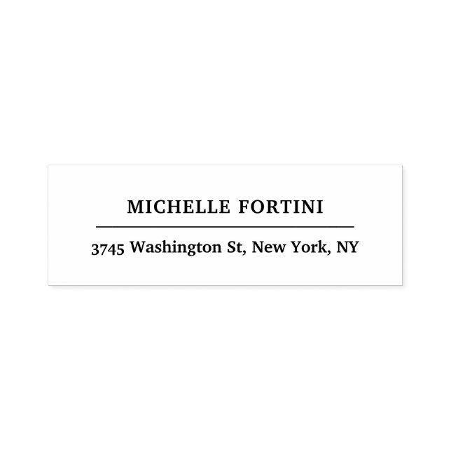 Classical White Minimalist Plain Self-inking Stamp (Design)