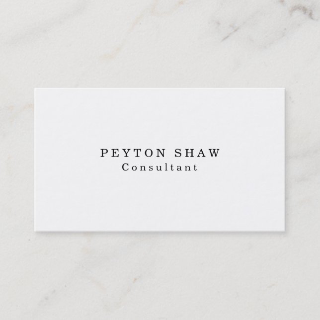 Classical White Professional Creation Business Card (Front)