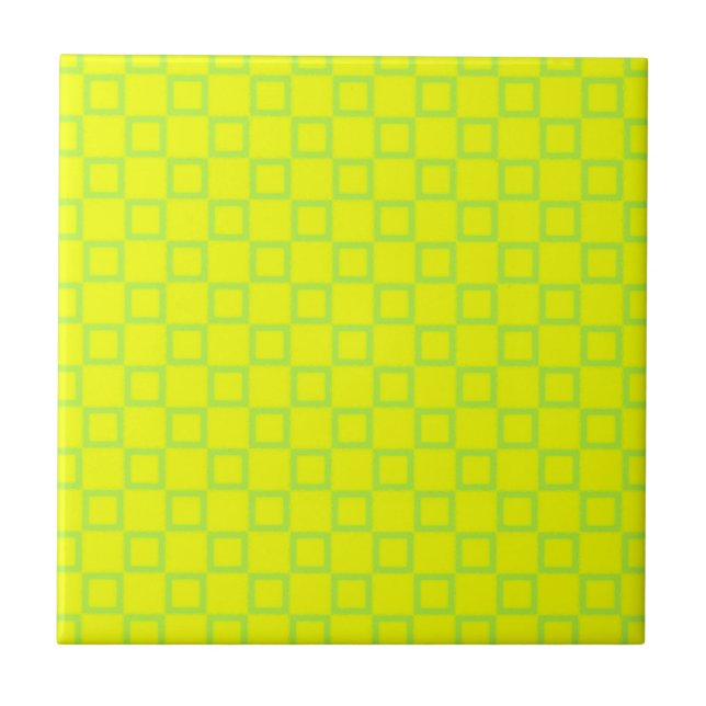 Classical yellow and mint green Tile (Front)