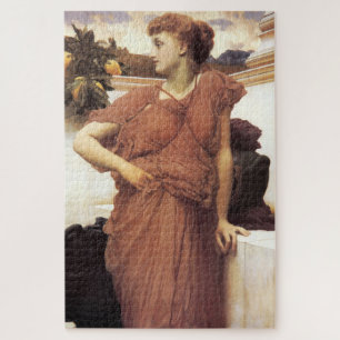 Classically Beautiful Woman at the Fountain Jigsaw Puzzle