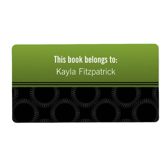 Classically Elegant Circles Bookplates (Front)