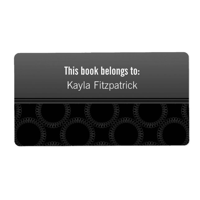 Classically Elegant Circles Bookplates (Front)