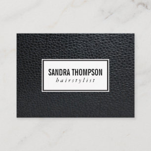 Classically Elegant Faux Leather Business Card