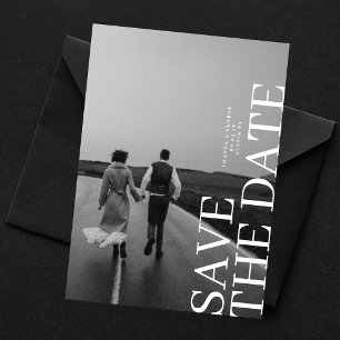 Classically Elegant Two Photo Wedding Save The Date