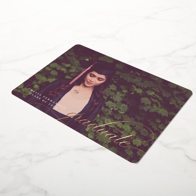 Classically Simple Script Foil Grad Announcement (Rotated)