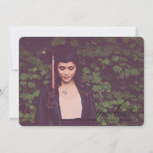 Classically Simple Script Graduation Announcement