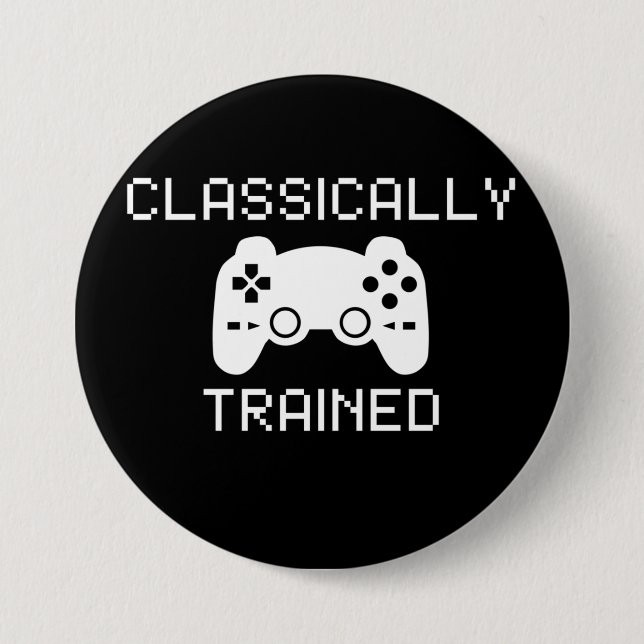 CLASSICALLY TRAINED 3 INCH ROUND BUTTON (Front)