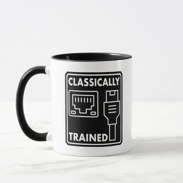 Classically Trained Ethernet Retro Tech Mug (Left)