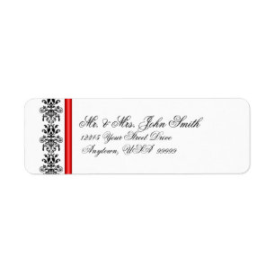 Classico Red Return Address Label