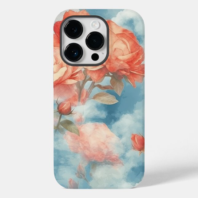 Classics - Angelic Pink and Red Roses in soft clou Case-Mate iPhone Case (Back)