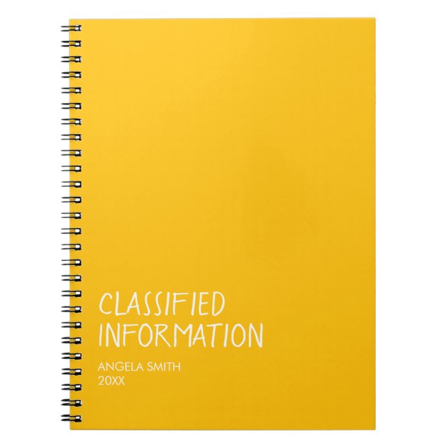 Classified Information Notebook – Funny Dark Humou (Front)