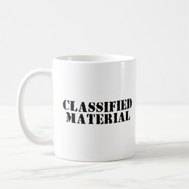 classified material coffee mug (Left)