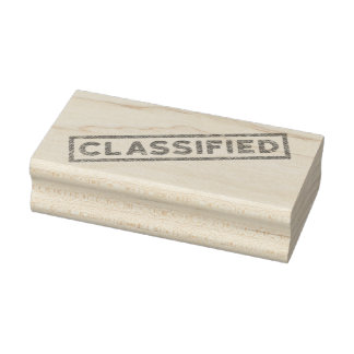 Classified Red Rubber Stamp