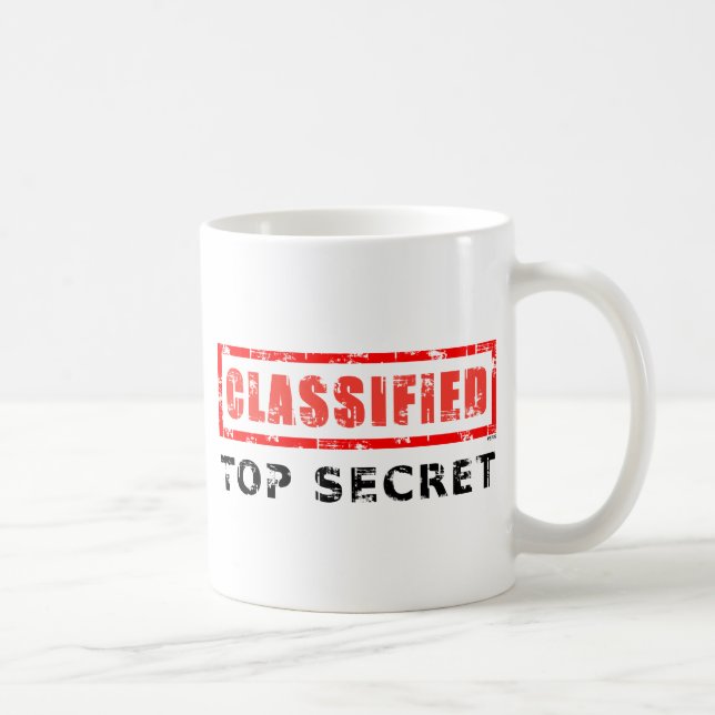 Classified Top Secret Coffee Mug (Right)