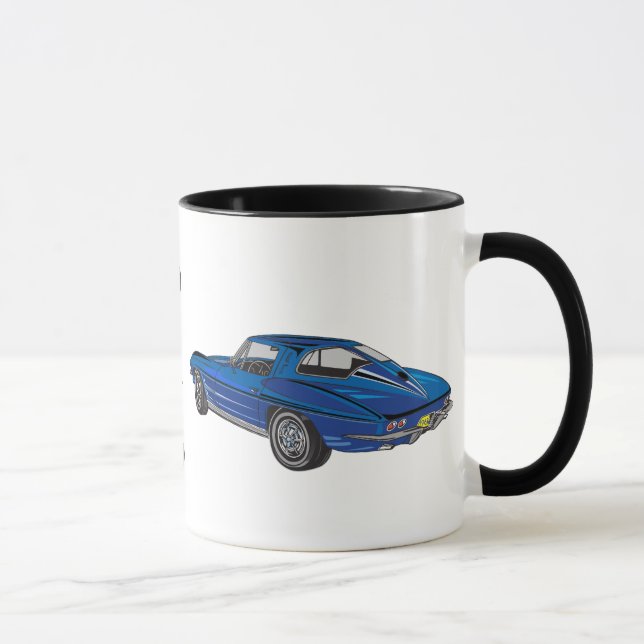 Classique 1963 Corvette Bleue DAD Coffee Mug (Droite)
