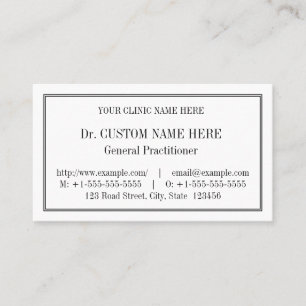 Classique, Carte de visite traditionnel