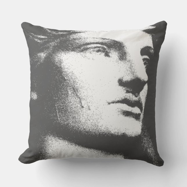 Classique Charcoal Throw Pillow (Front)