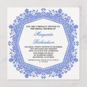 classique élégant blanc damassé invitations de dou